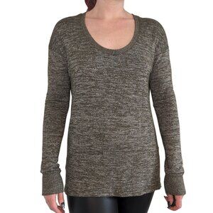 GAP Heather/Marl Moss Green Scoop Neck Sweater | S